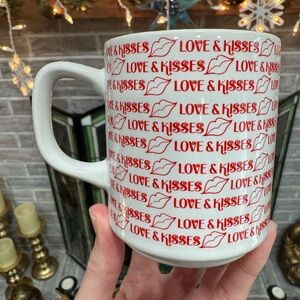 Enesco Love & Kisses Red and White Mug